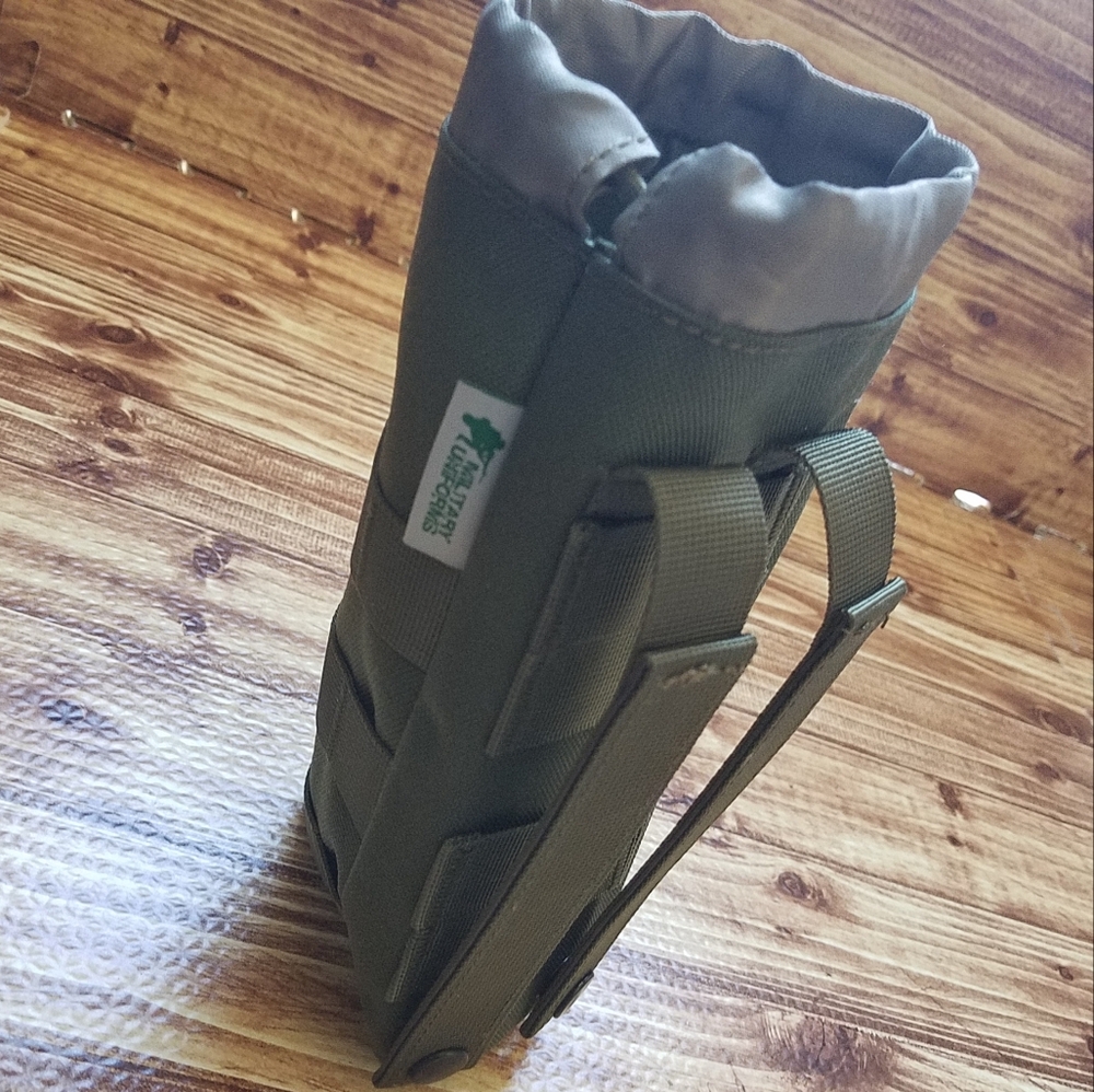 Military Uniforms Olive Green Tactical MOLLE Water Bottle Pouch NWOT Hiking Camp - Picture 10 of 10
